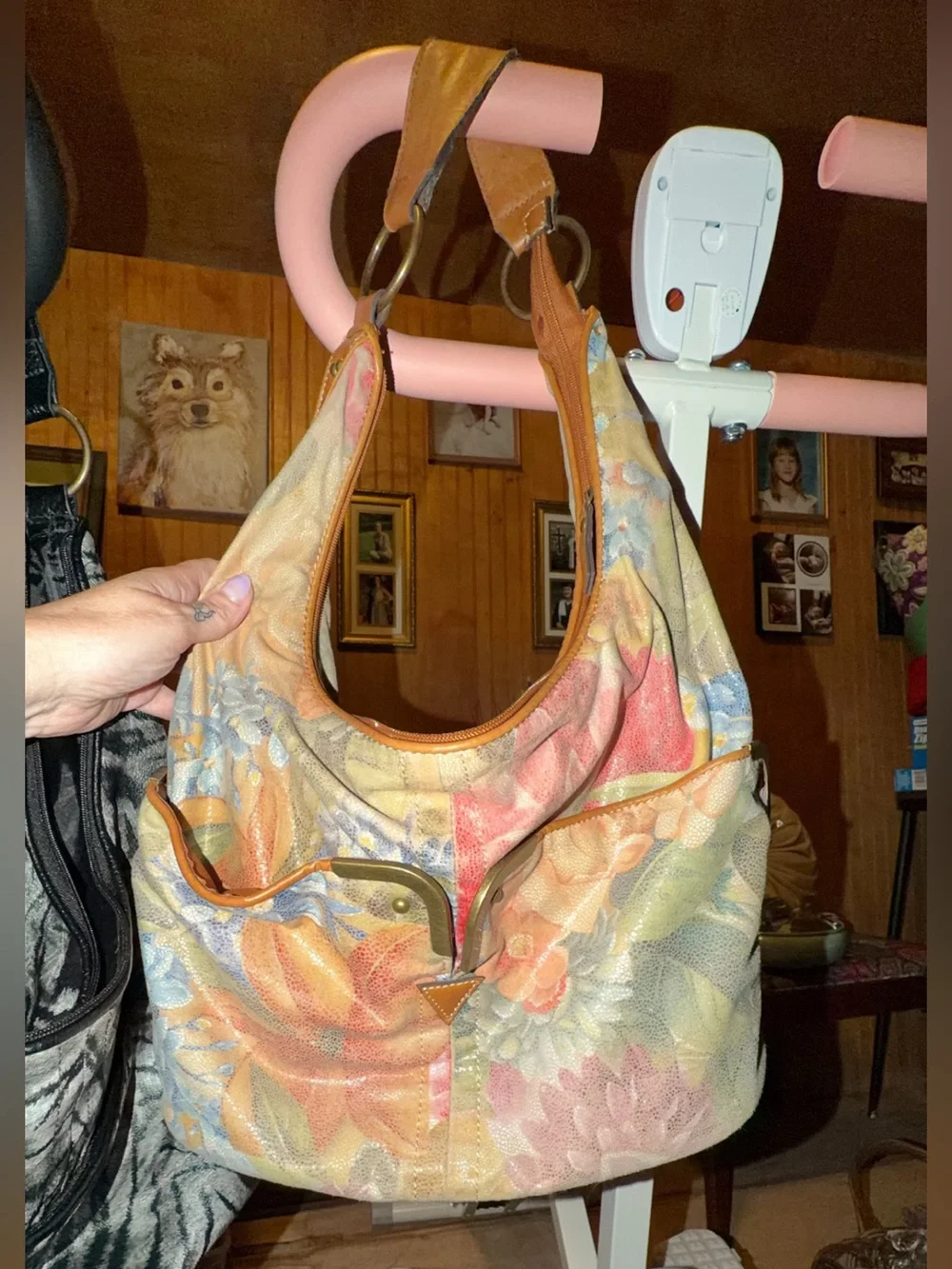 Bueno Floral Canvas Shoulder Bag in Multicolor